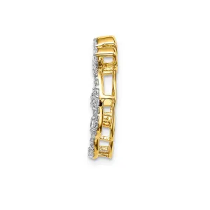 14k 3/8ct. Diamond Om Chain Slide