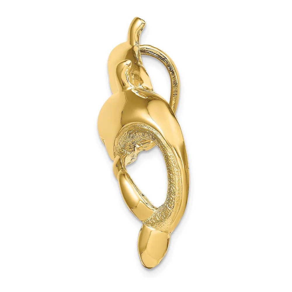 14k Double Dolphins Slide