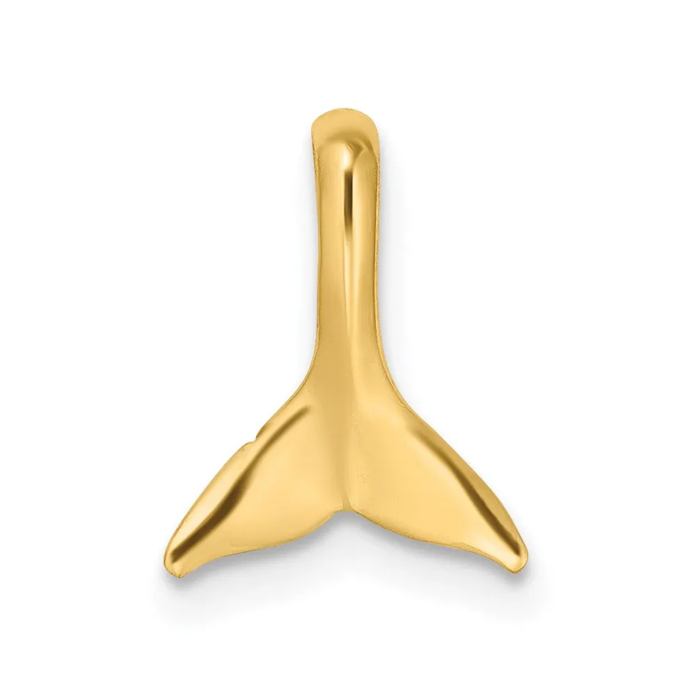 14K Mini Whale Tail Chain Slide