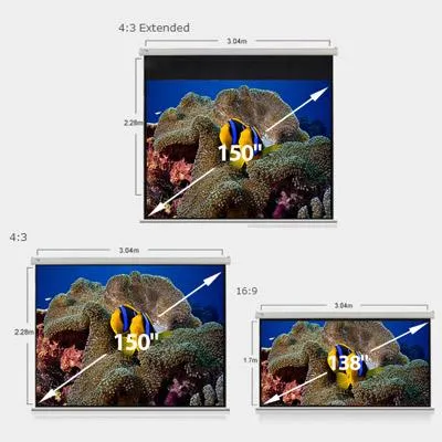 150 Electric Motorised Projector Screen TV  Remote"