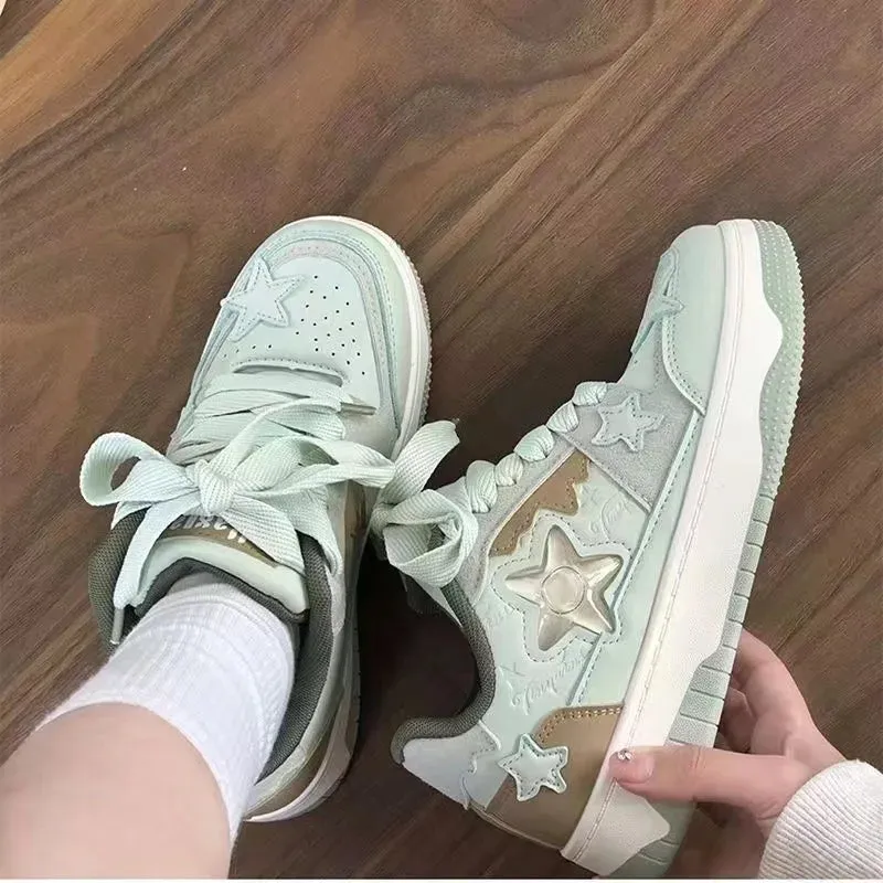 2023 New Style Pink Cute Women's Shoes Letter Versatile Kawaii Women Shoes Little Girl Pink Wear-resistant Sneakers