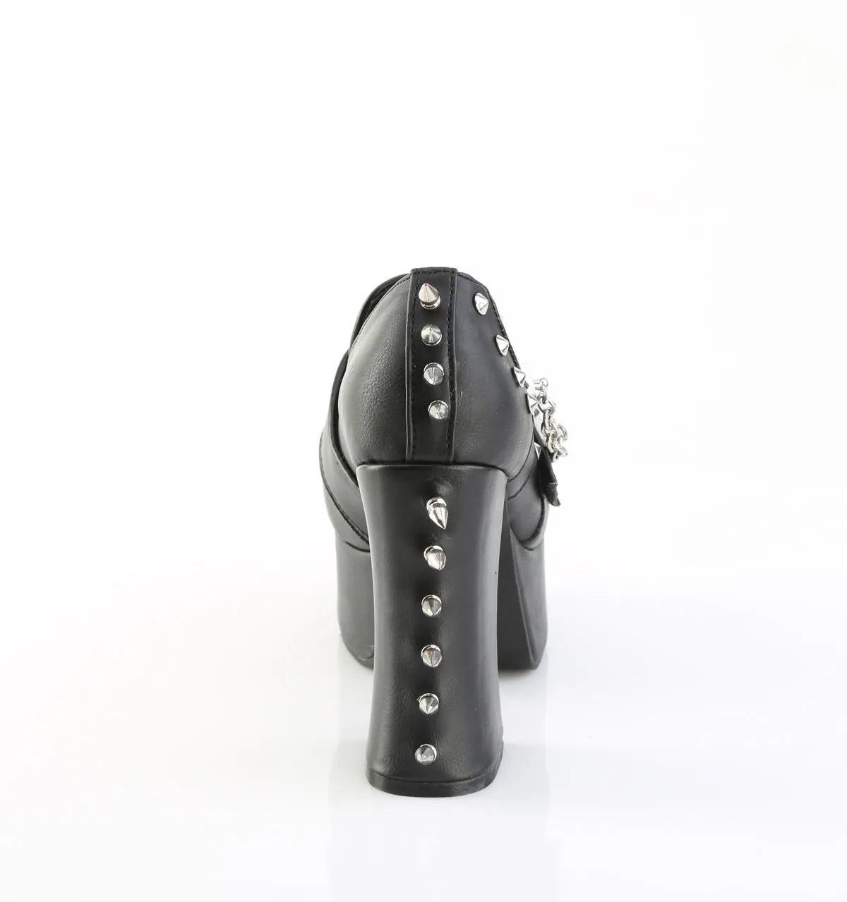 4 Inch Heel CHARADE-32 Black Vegan Leather