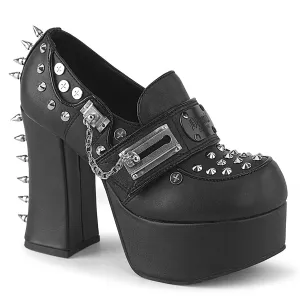 4 Inch Heel CHARADE-32 Black Vegan Leather