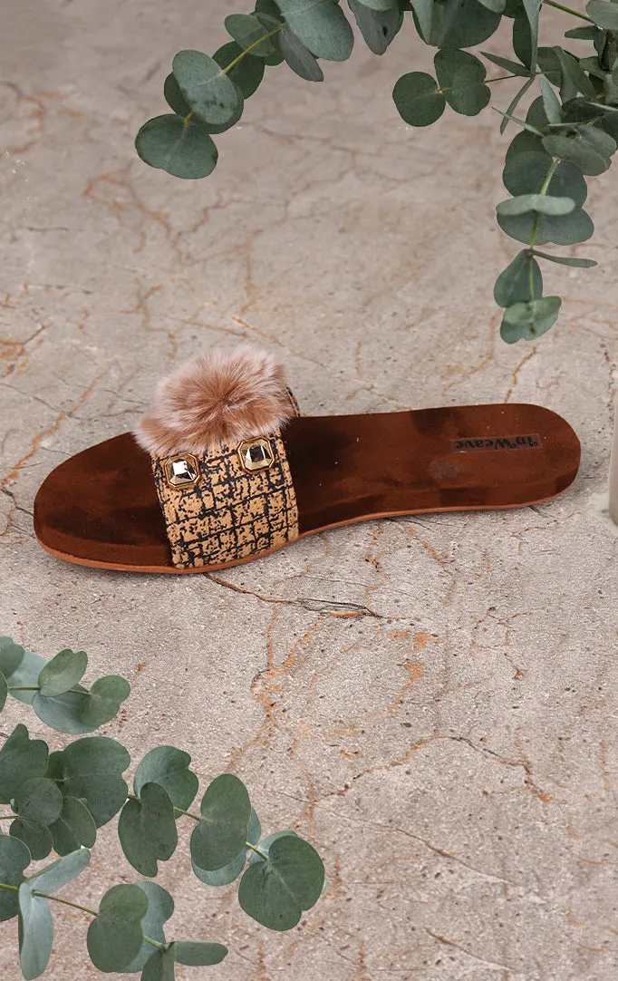 A Furry Friend Flat Sandals