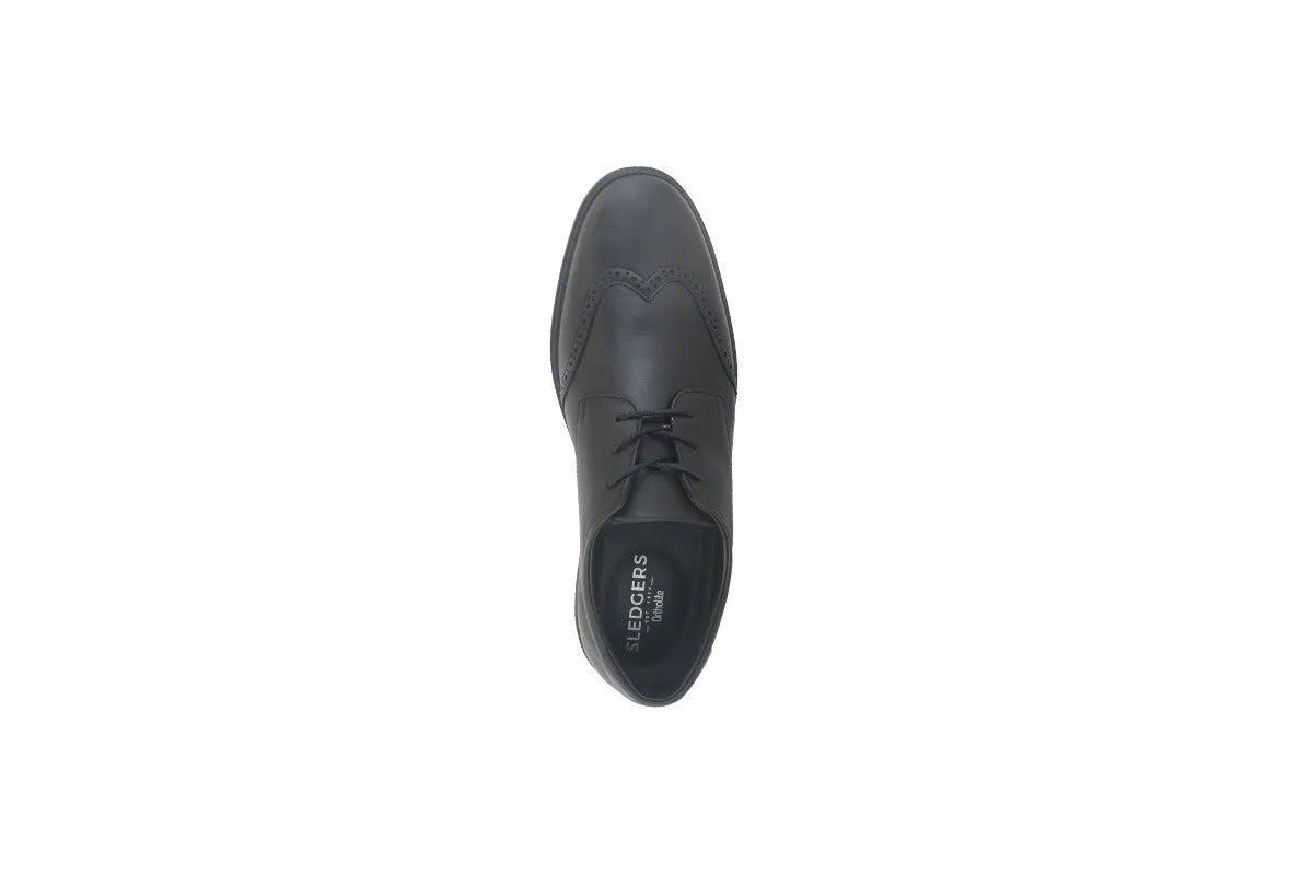 Accent Black Brogue Derby Shoes