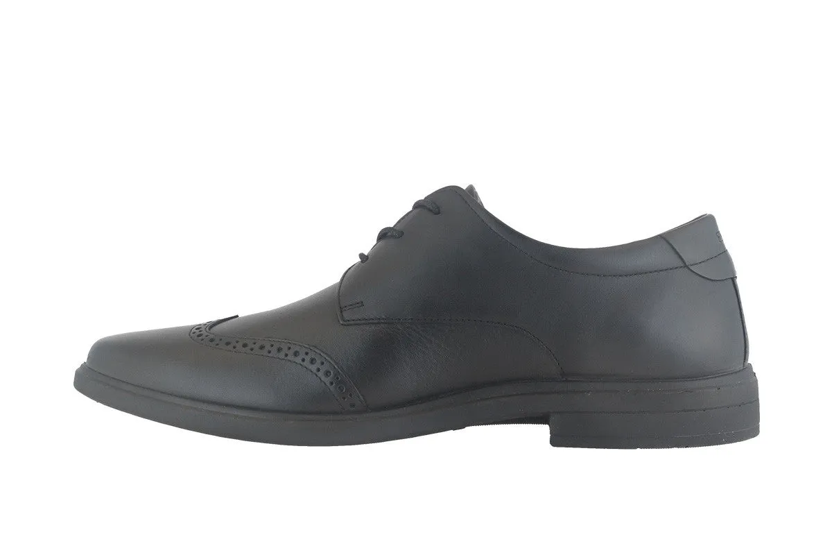Accent Black Brogue Derby Shoes