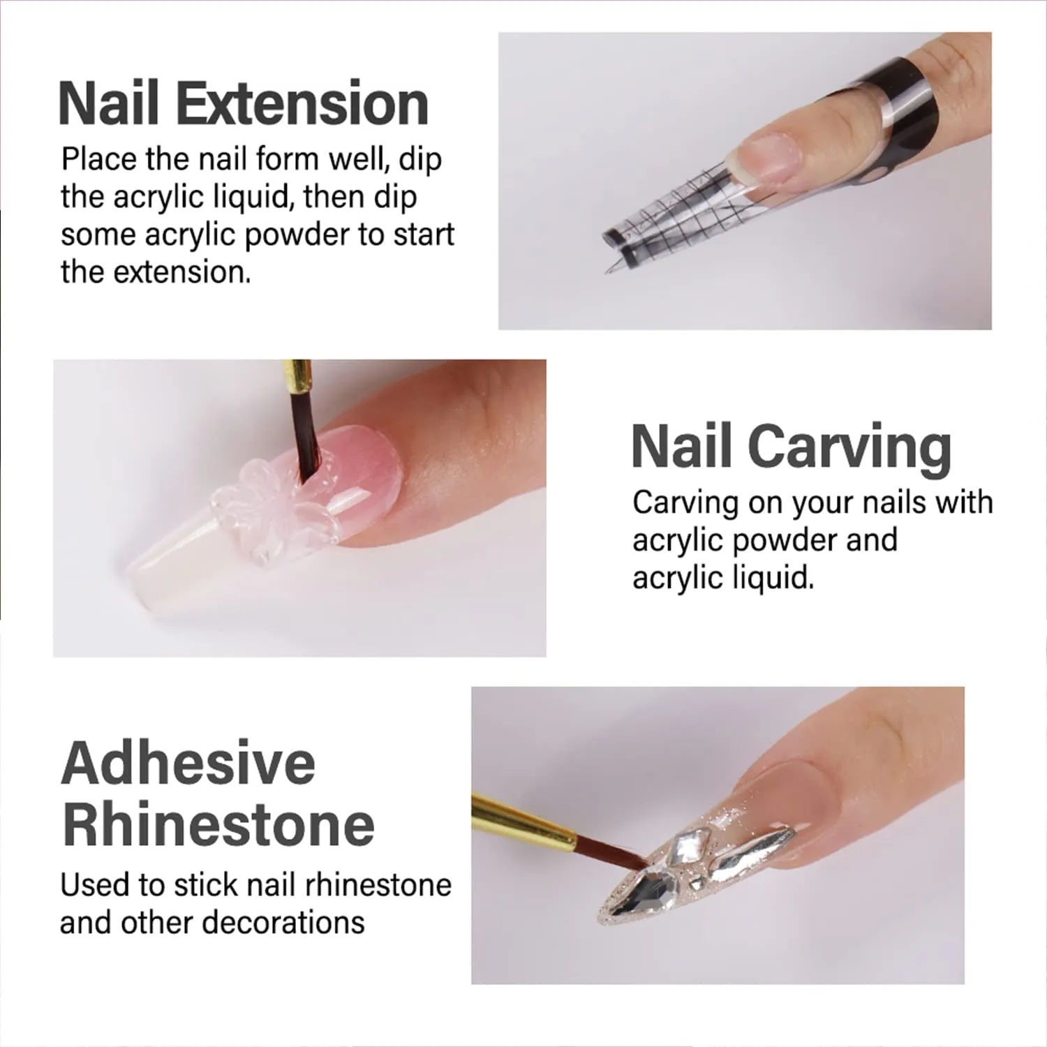 Acrylic Liquid Monomer - 150Ml Acrylic for Professional Liquid Monomer Liquid Monomer Nail System Kit for Acrylic Nails Extension Quick Dry Time (150Ml)