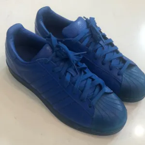 Adidas Superstar blue Leather Excellent Condition shoes size 10 men's classic