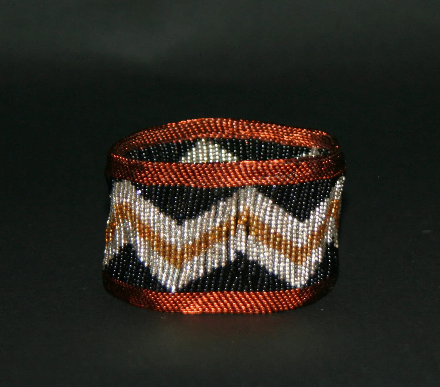 African Bead Wire Bracelet Copper Black Silver Gold