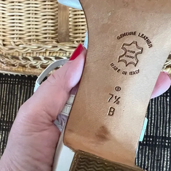 Amalfi Italian Leather Sandals (Gently worn)