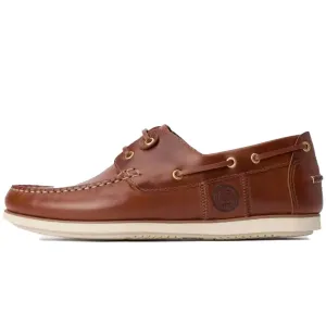 Barbour Mens Wake Boat Shoes Cognac
