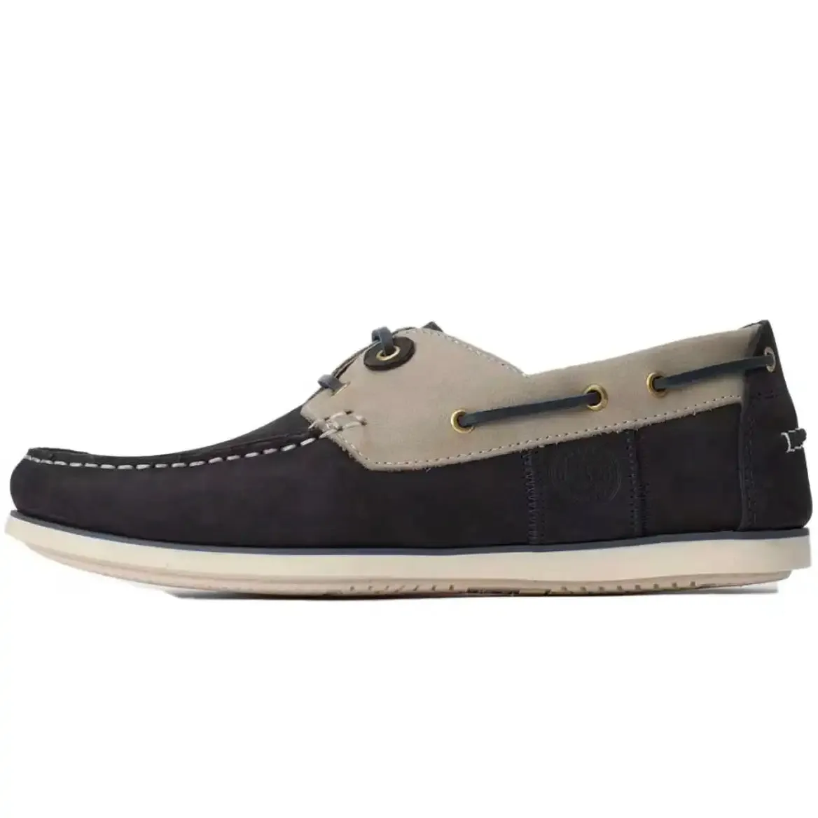 Barbour Mens Wake Boat Shoes Navy/Putty