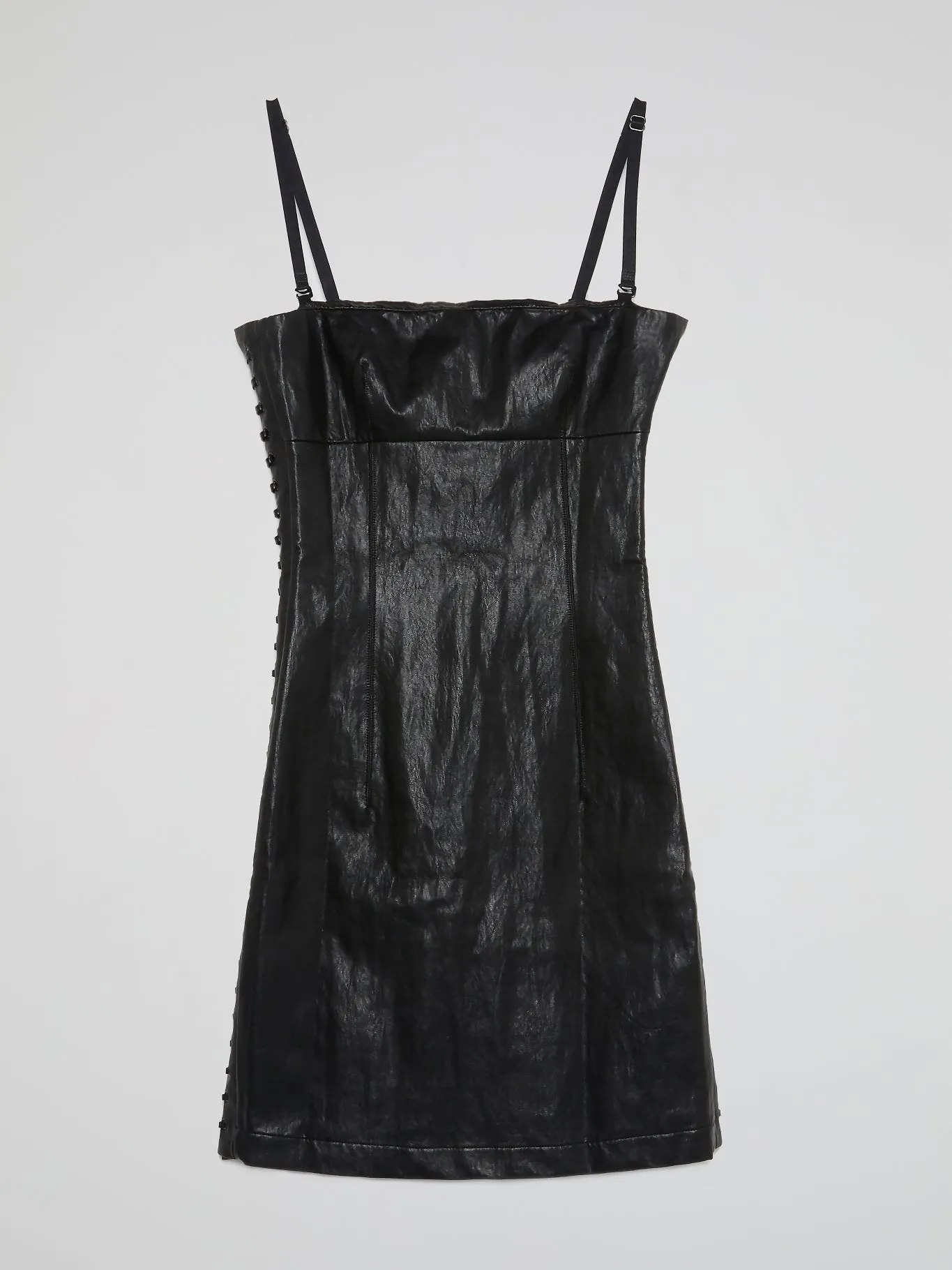 Black Rear Zip Cami Dress