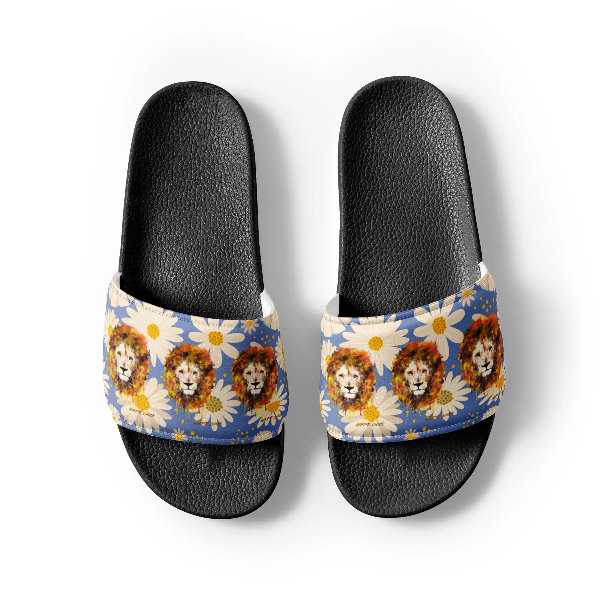 Blue Daisies Women's Slides