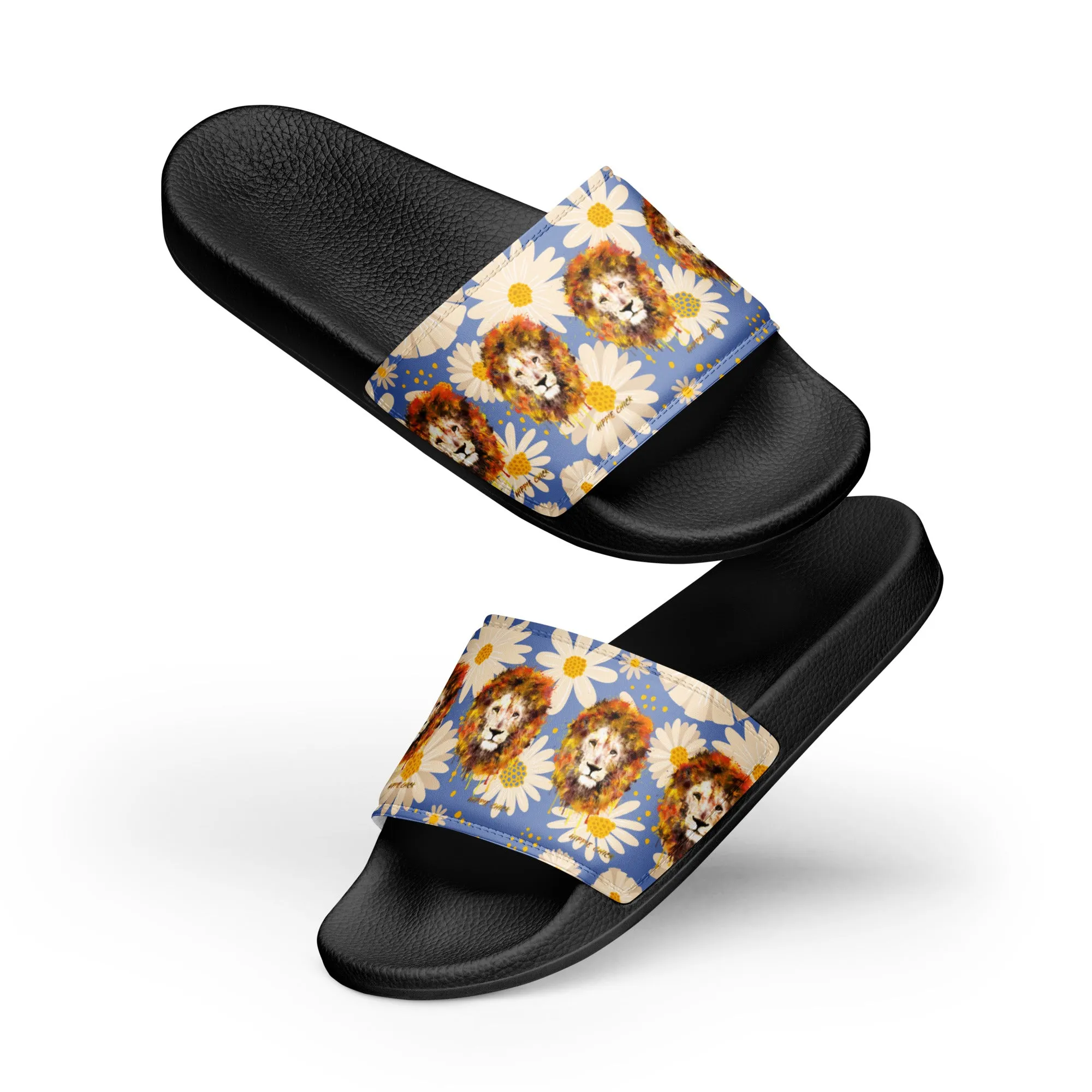 Blue Daisies Women's Slides