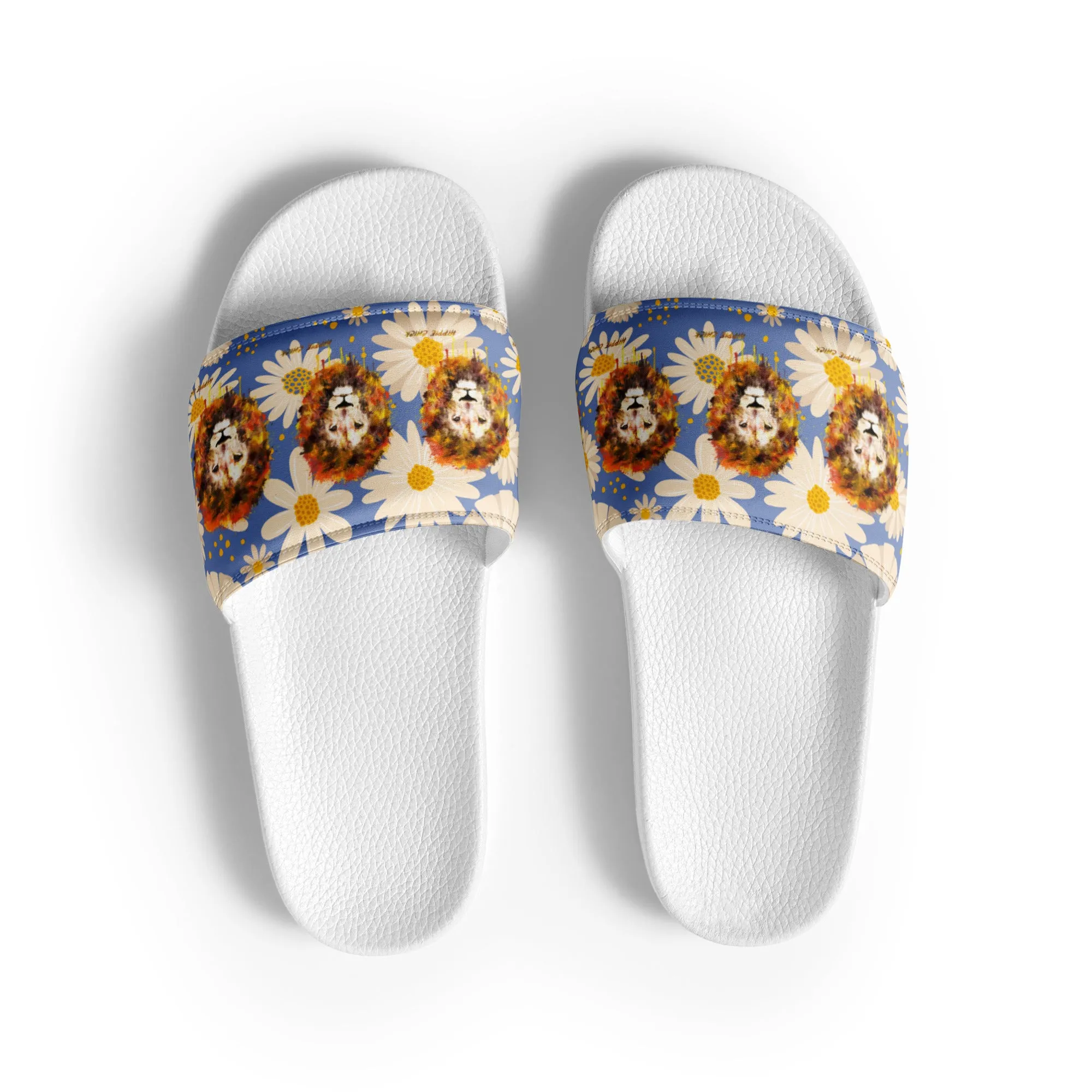 Blue Daisies Women's Slides