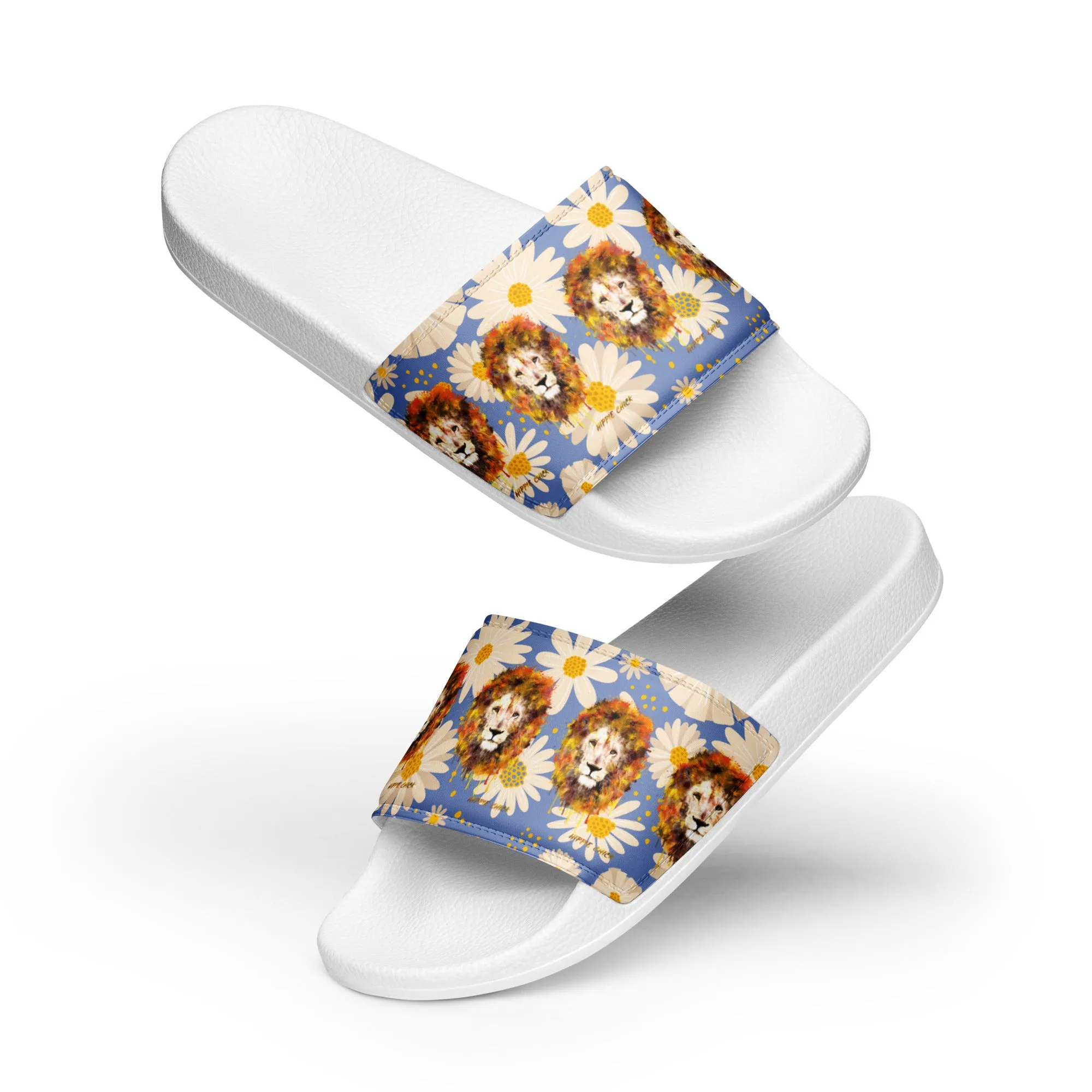 Blue Daisies Women's Slides