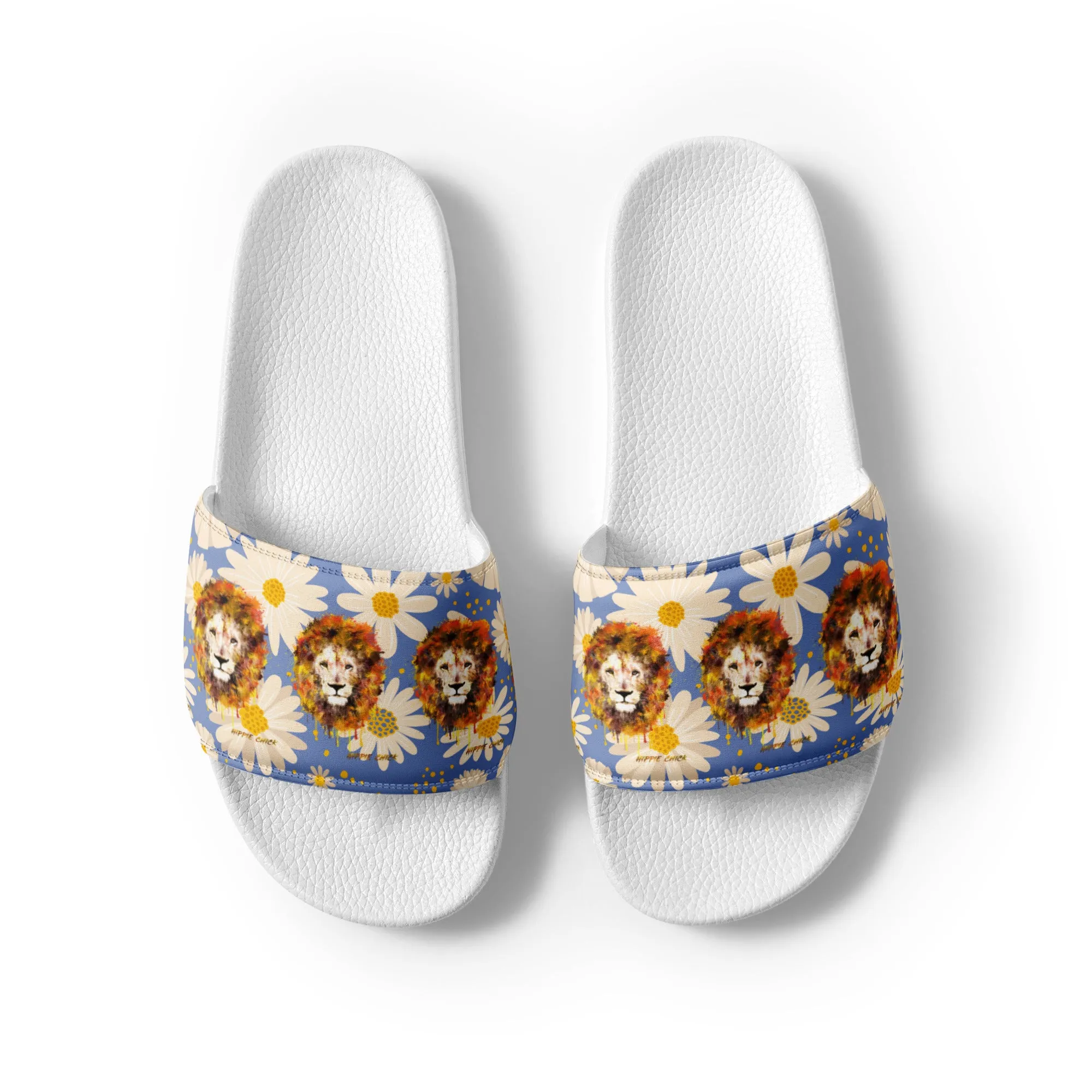 Blue Daisies Women's Slides