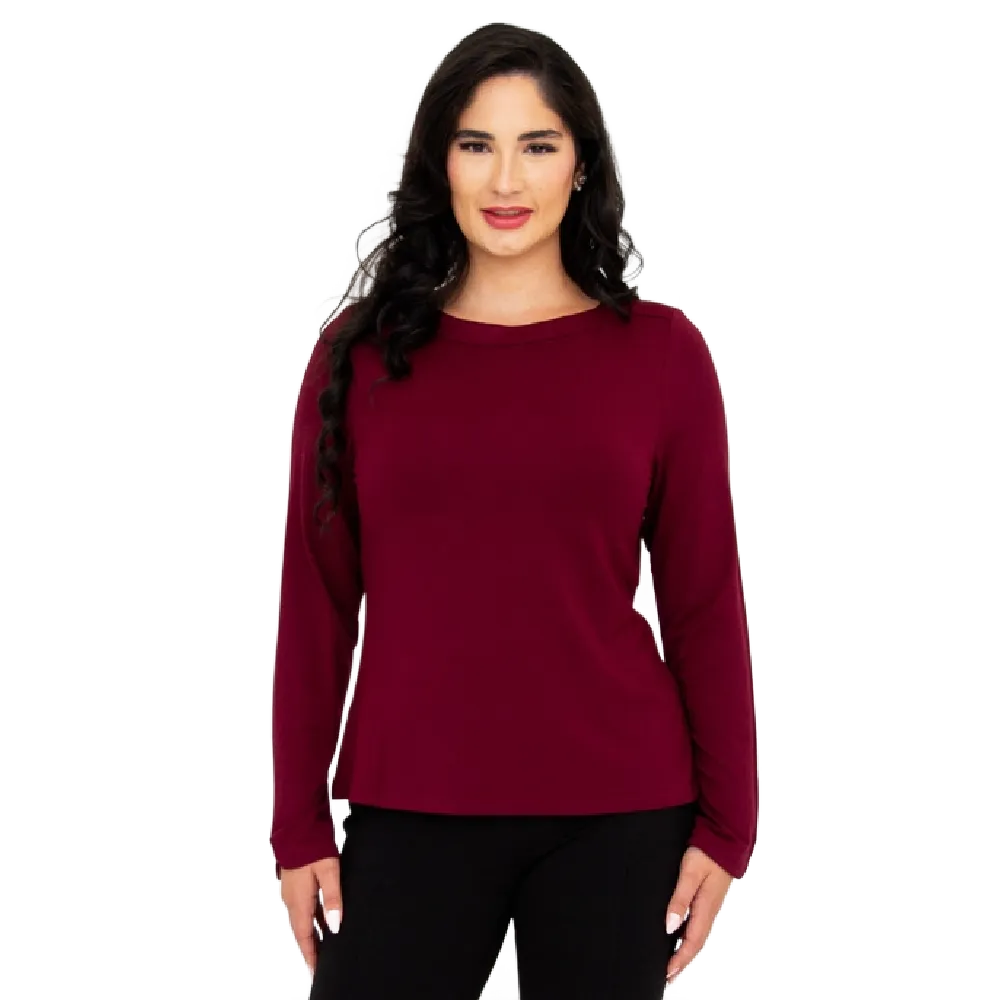 Blue Sky Mona Top Burgundy