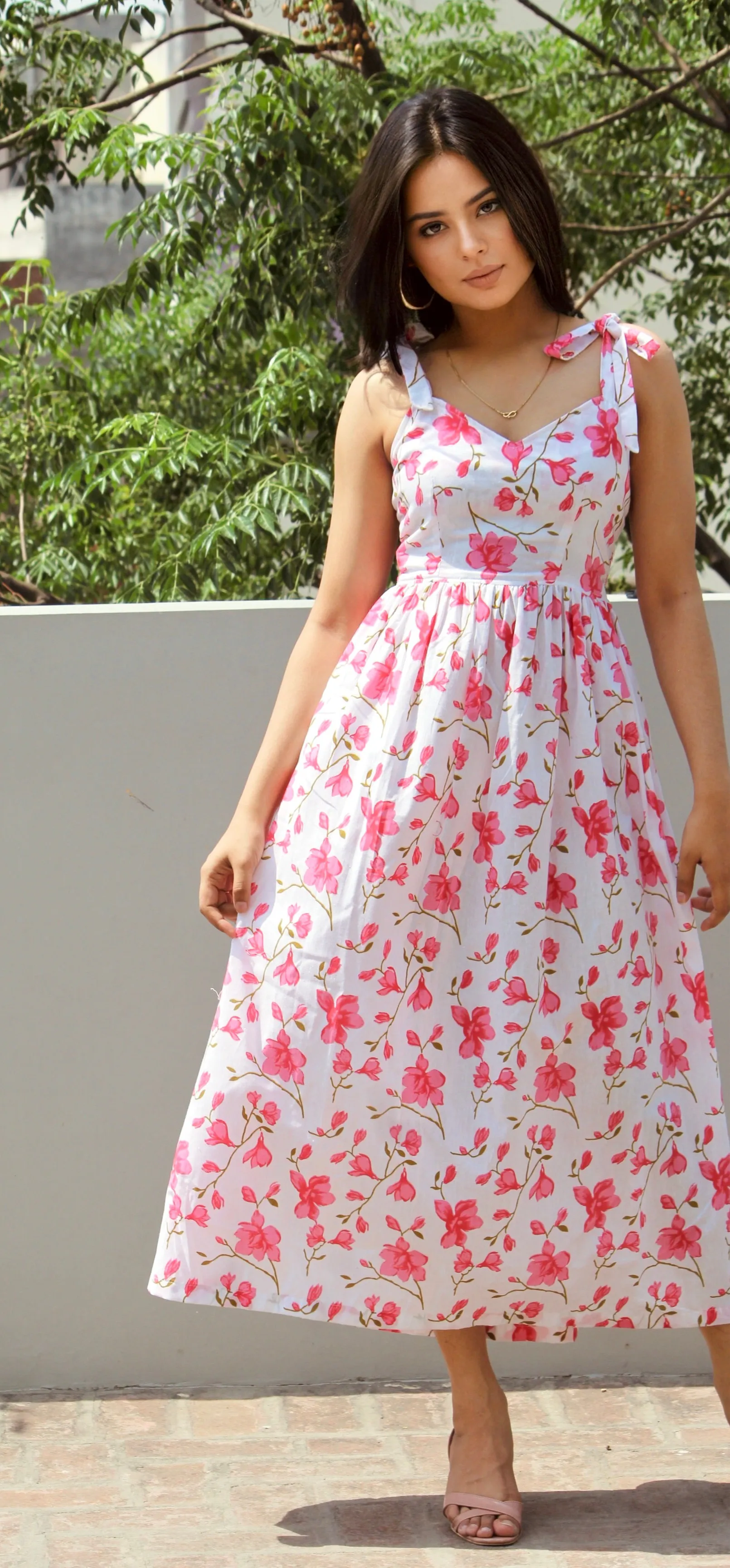Blush Blossom Strappy Dress