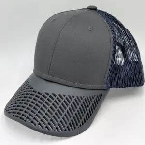 Boat Brim Trucker Hat - Navy Charcoal