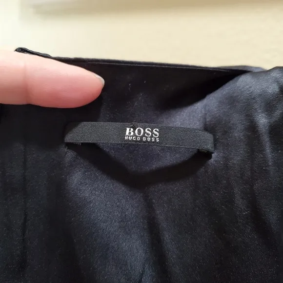 Boss Hugo Boss Dress Size 6 Black White Silk Sleeveless