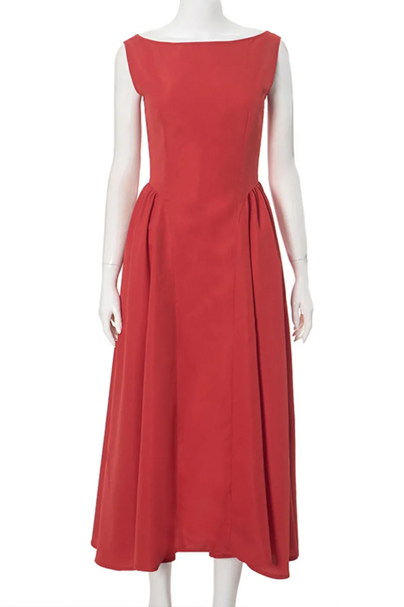 BS3330 Fit and Flare Long Dress