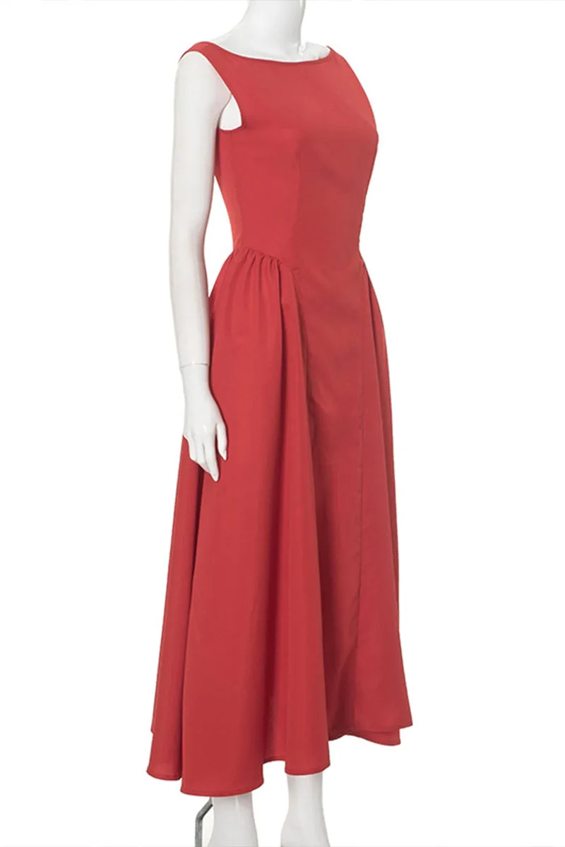 BS3330 Fit and Flare Long Dress