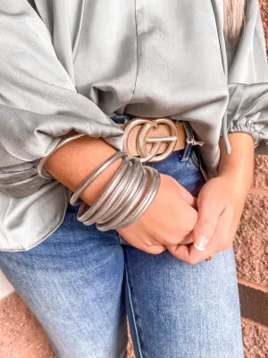 BuDhaGirl All Weather Bangles - Silver Set of 9
