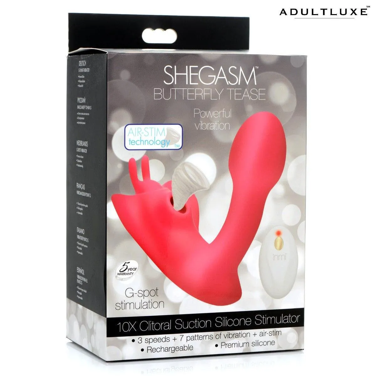 Butterfly Tease 10x Clitoral Suction Silicone Stimulator