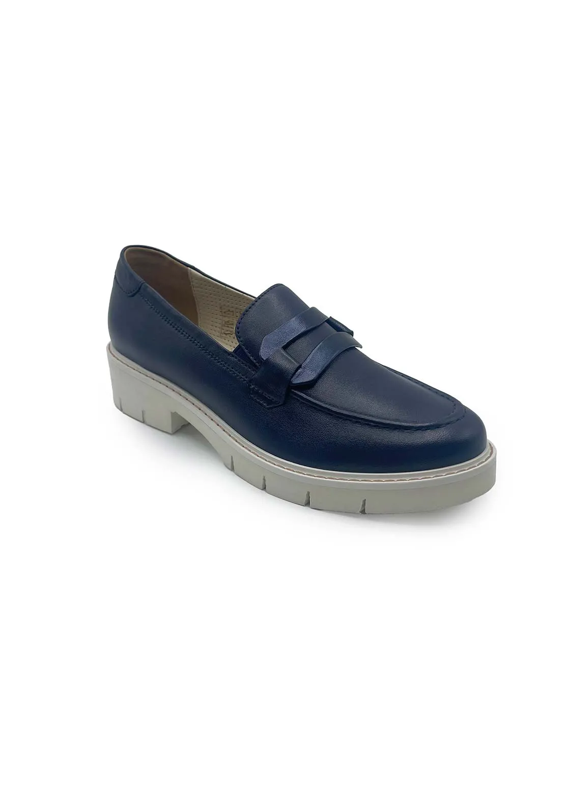 Callie Low Wedge Loafer - Navy