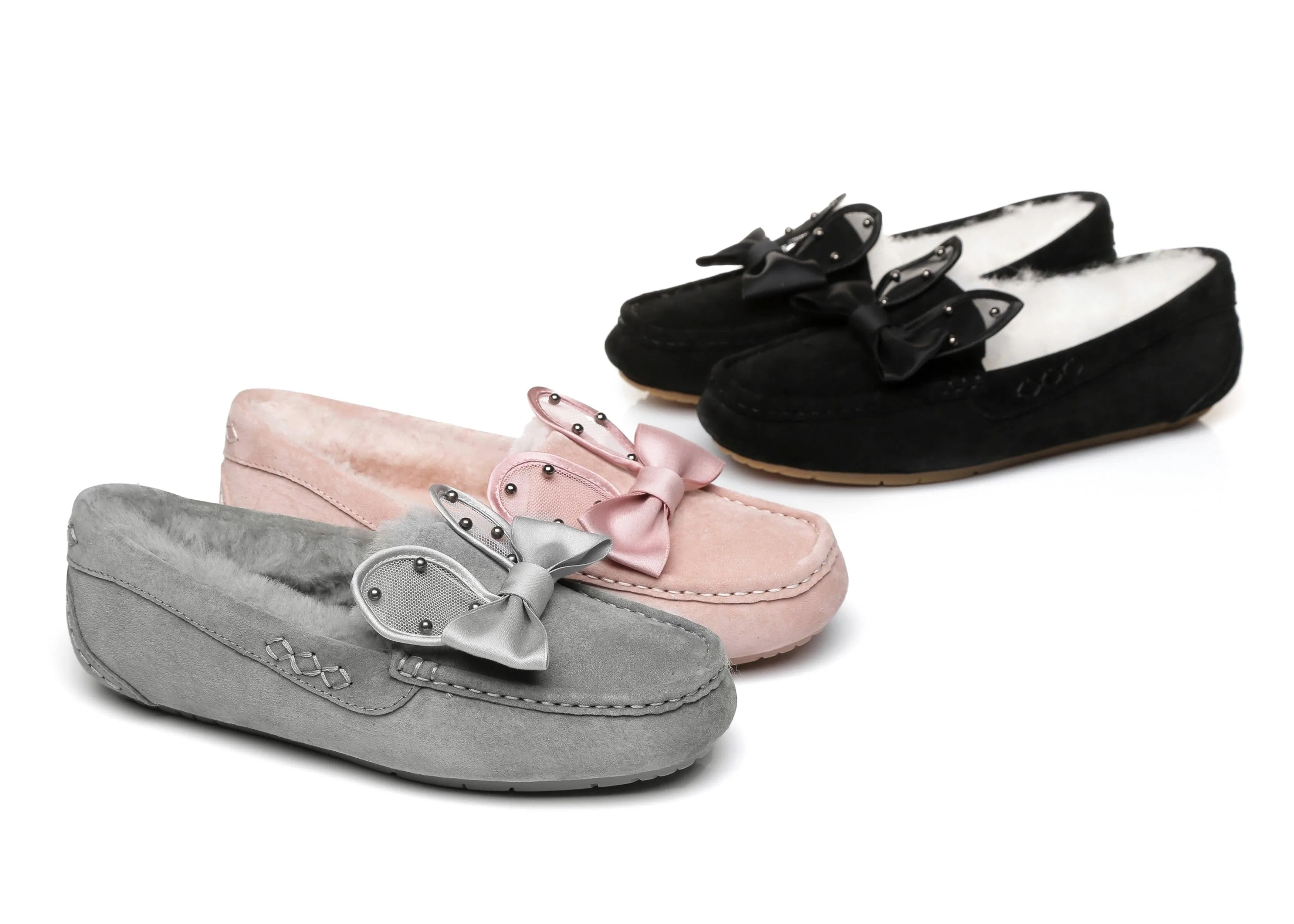 Casual Flats Women Wabbit Moccasin