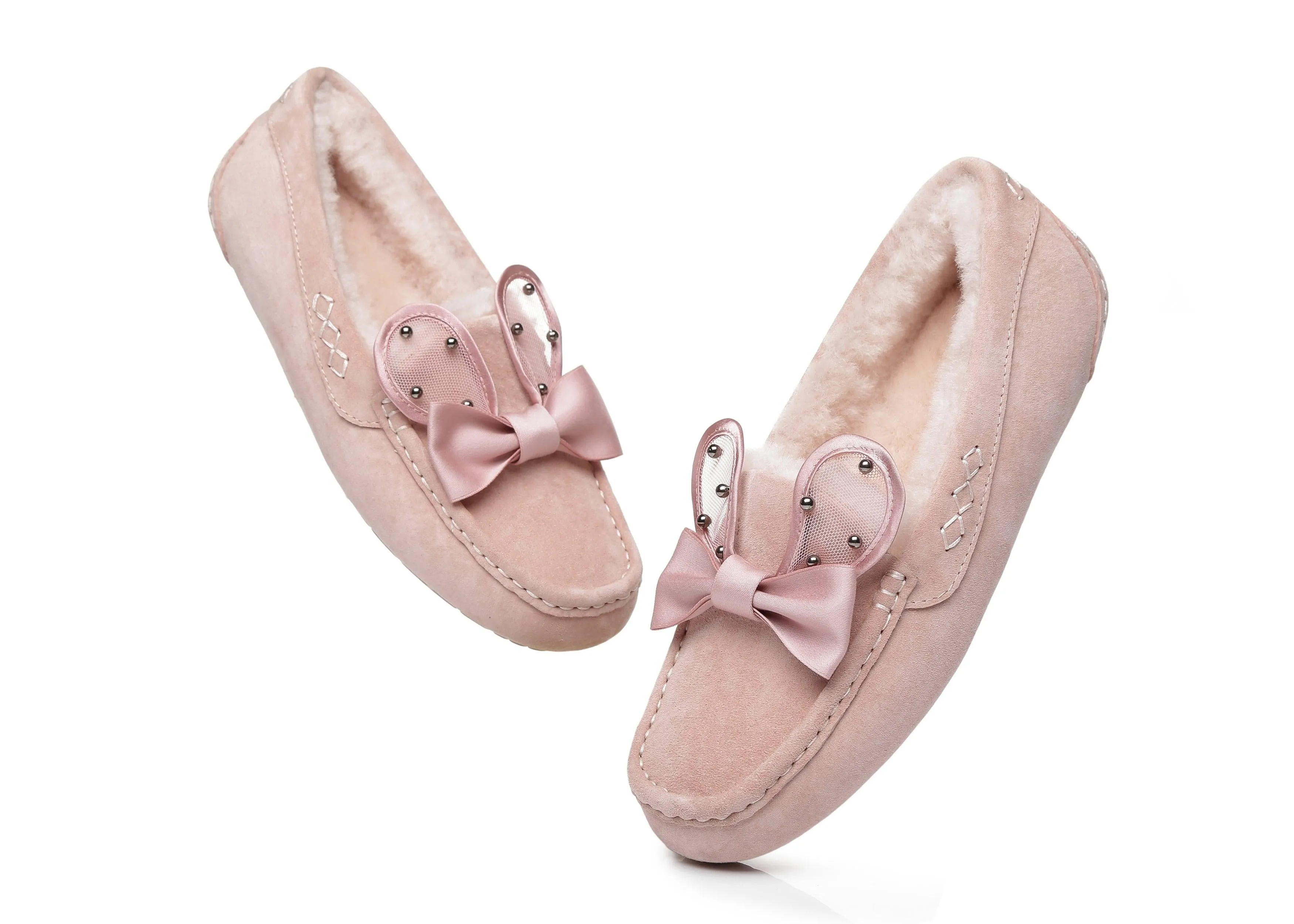 Casual Flats Women Wabbit Moccasin