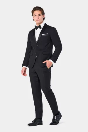Classic Black Notch Lapel 2 Button Tuxedo