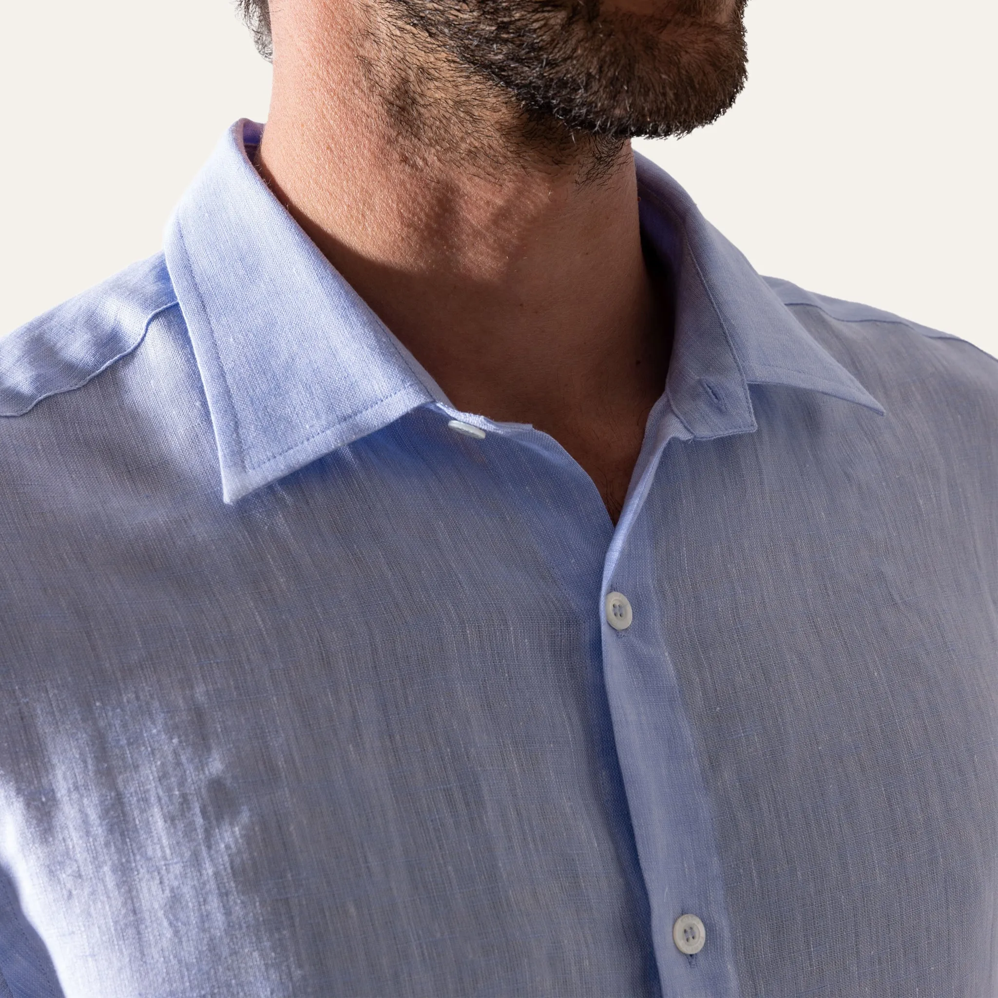 Classic Linen Shirt Light Blue