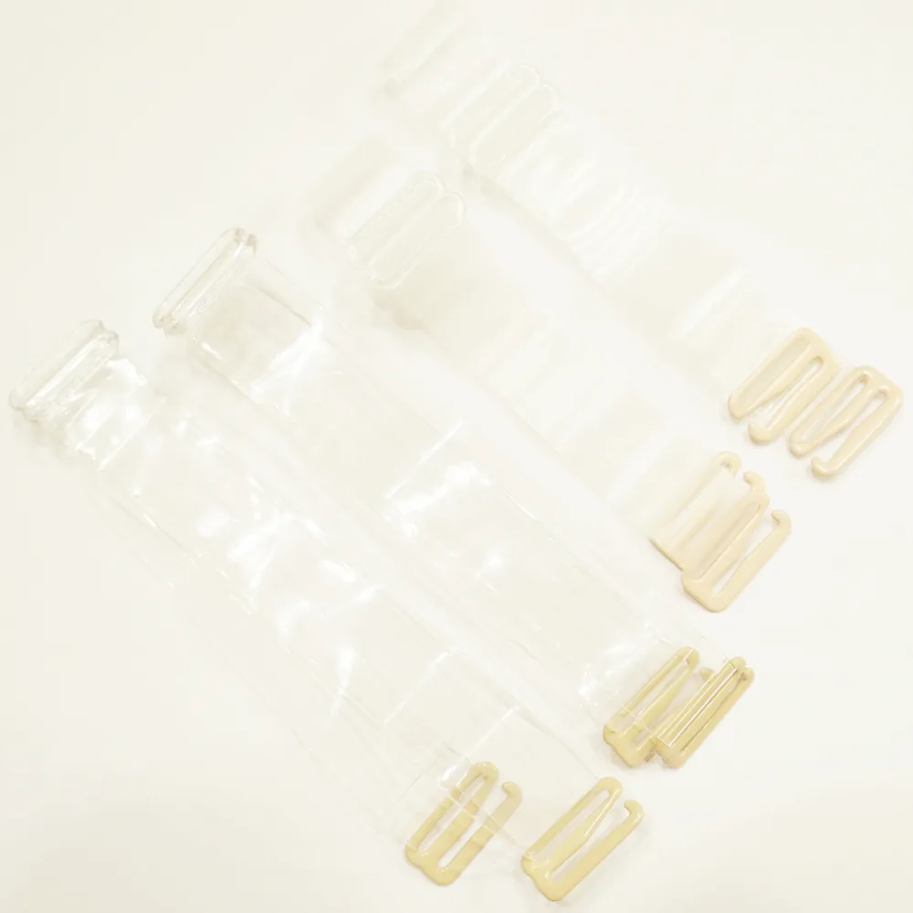 Clear Bra Straps, multiple width, pack of two, frosted and transparent
