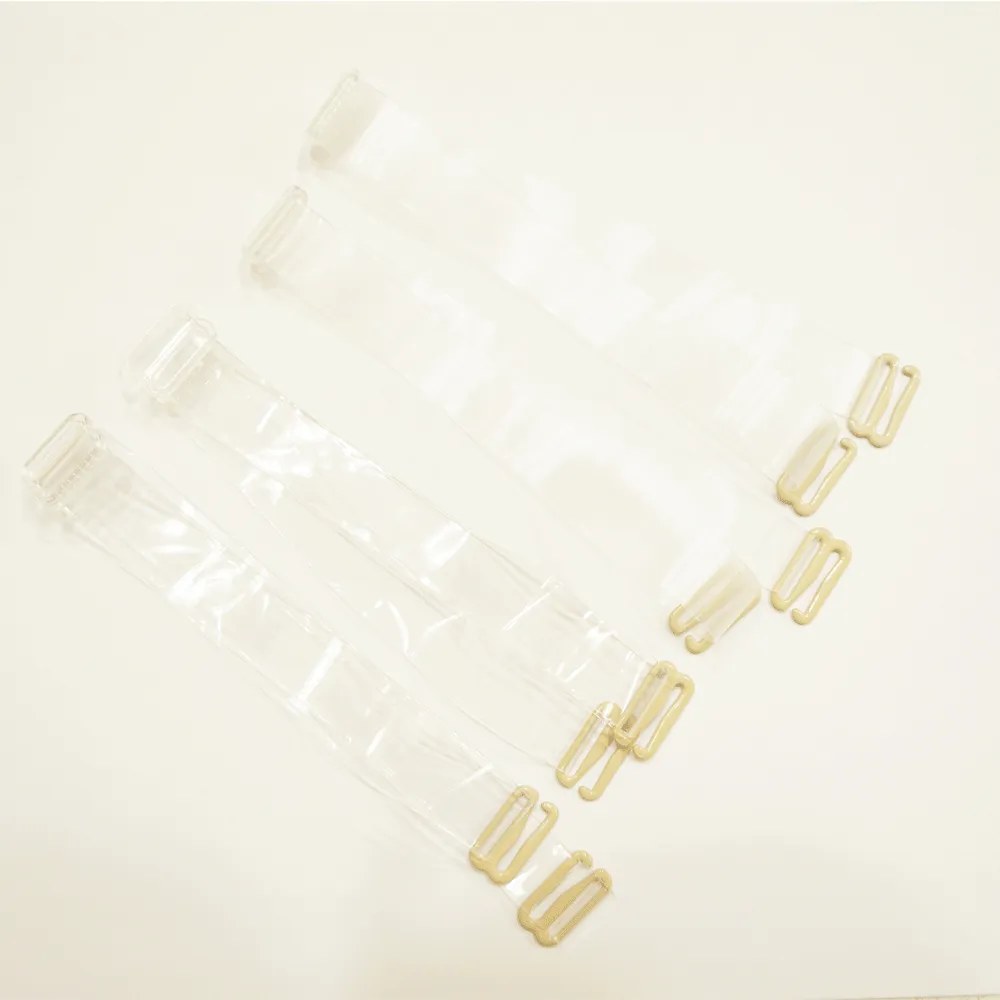 Clear Bra Straps, multiple width, pack of two, frosted and transparent