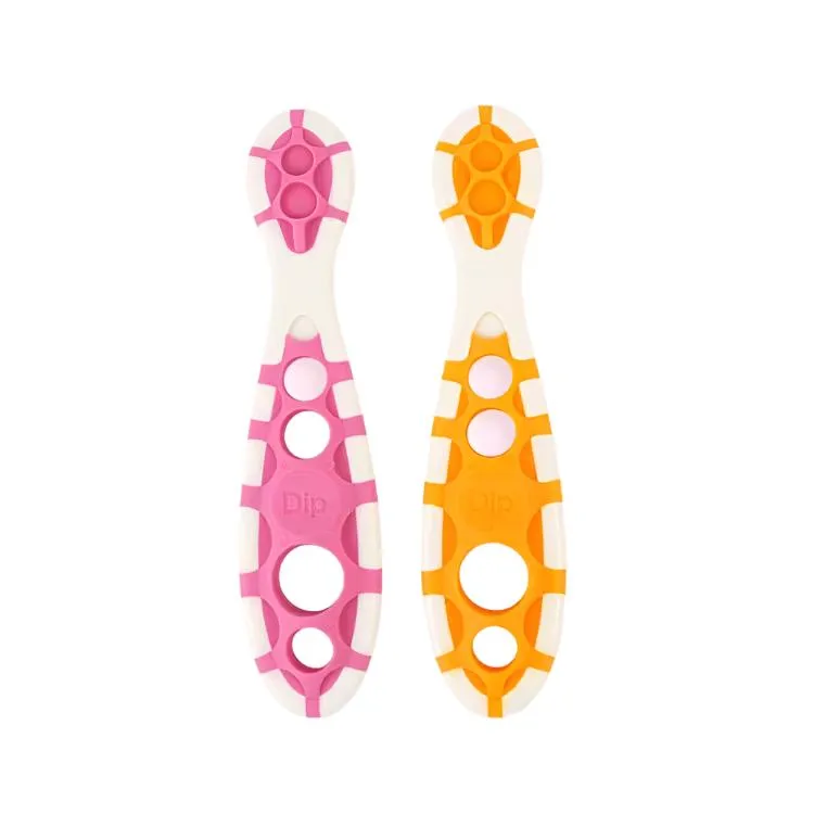 Cognikids Dip® – Weaning Pre-Spoon - Tangerine/Flamingo