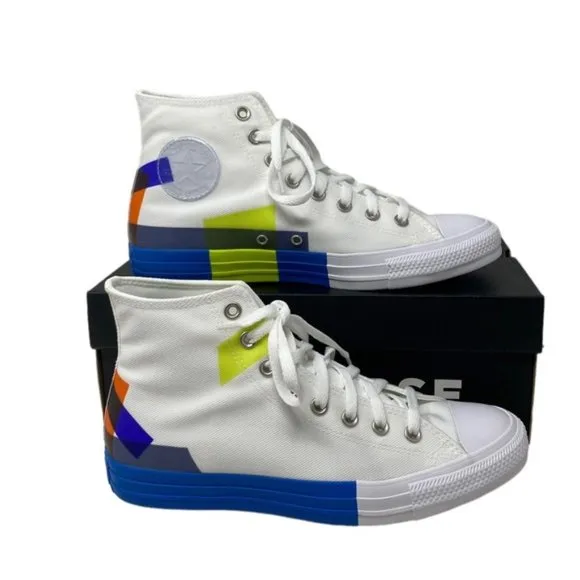 Converse Ctas High Top Shoe Skate For Men Canvas White Multi Sneakers 173184F