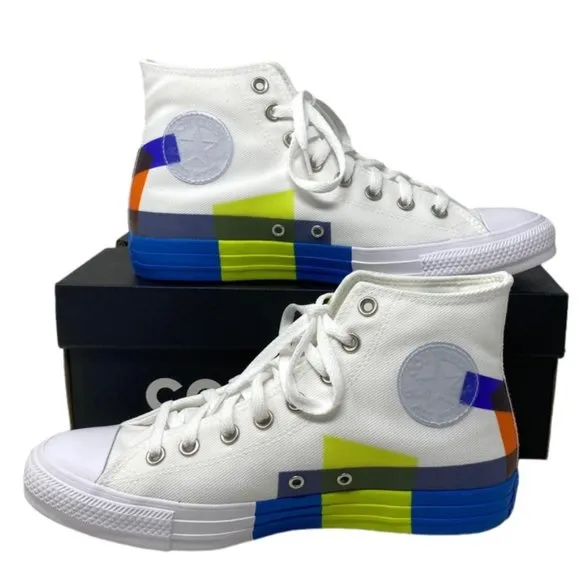 Converse Ctas High Top Shoe Skate For Men Canvas White Multi Sneakers 173184F