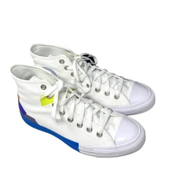 Converse Ctas High Top Shoe Skate For Men Canvas White Multi Sneakers 173184F
