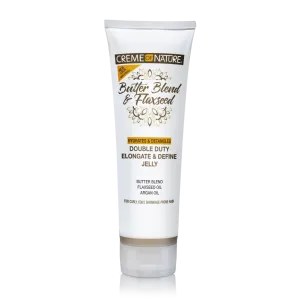 Creme of Nature Butter Blend & Flaxseed Double Duty Elongate & Define Jelly 8.4oz