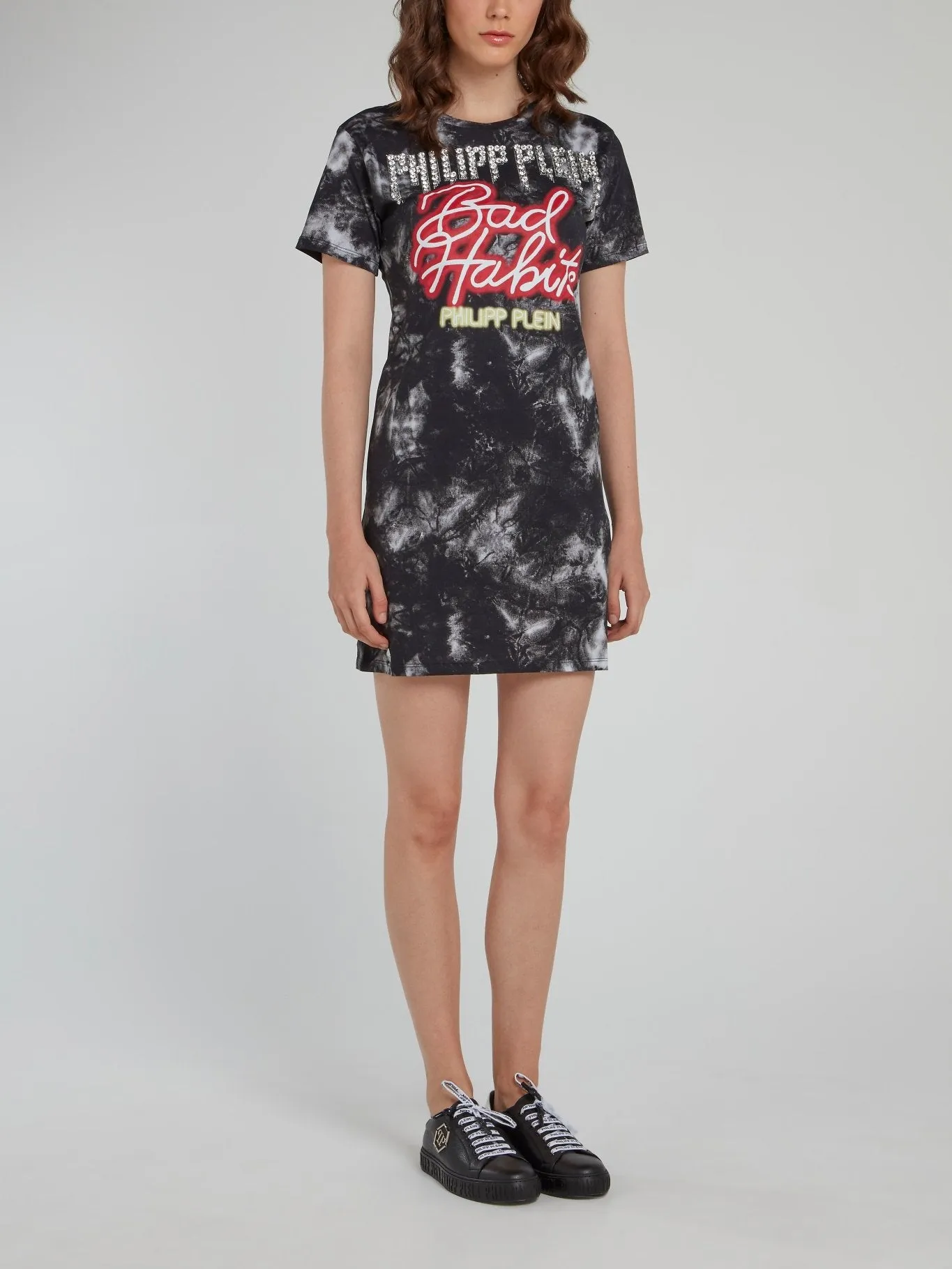 Crystal Embellished T-Shirt Dress