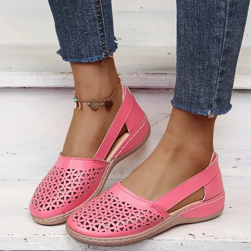 Cut-Out Loafers | Pink | Lightweight and Breathable