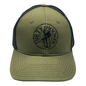 Dirty Hooker Deluxe Hat Military Green and Black