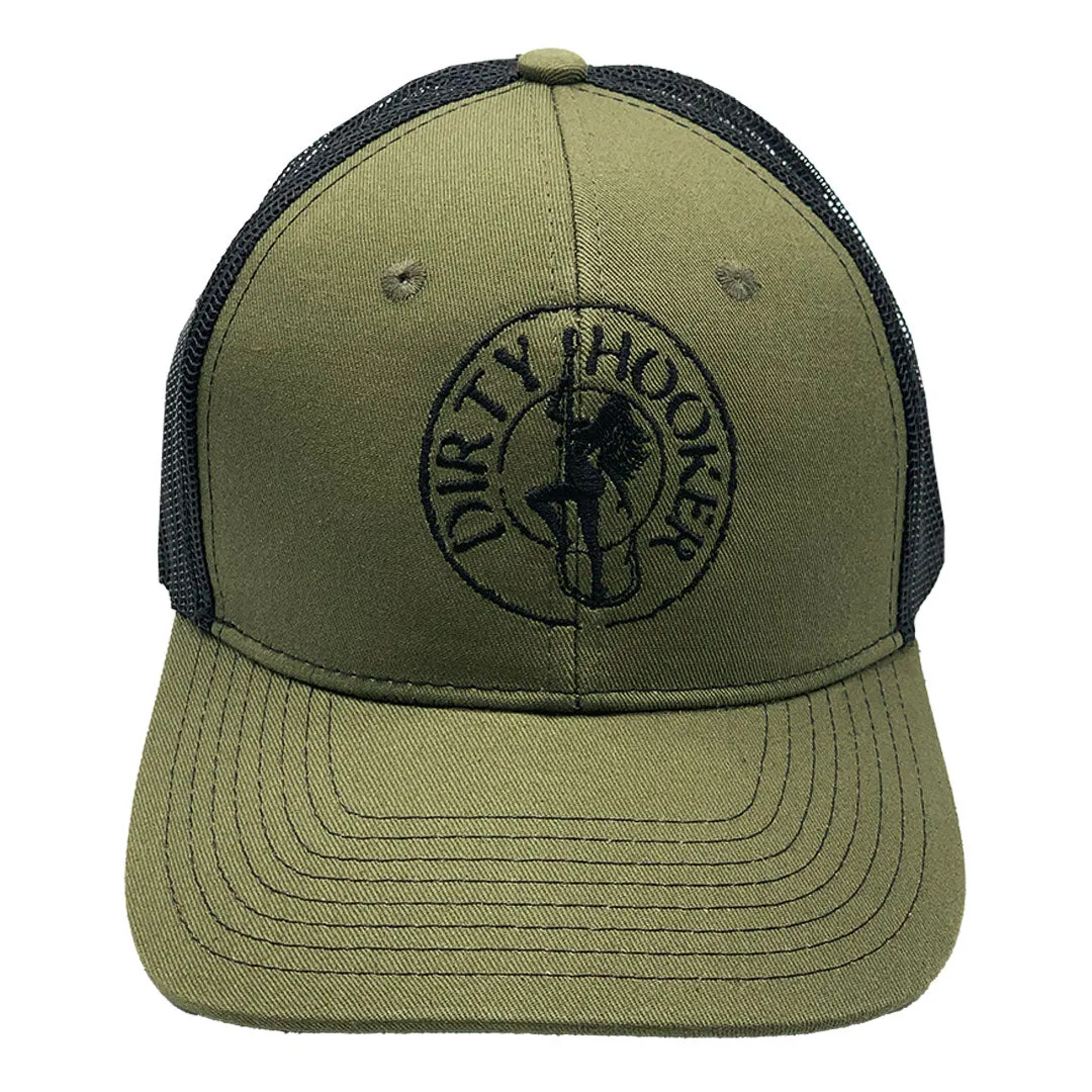 Dirty Hooker Deluxe Hat Military Green and Black
