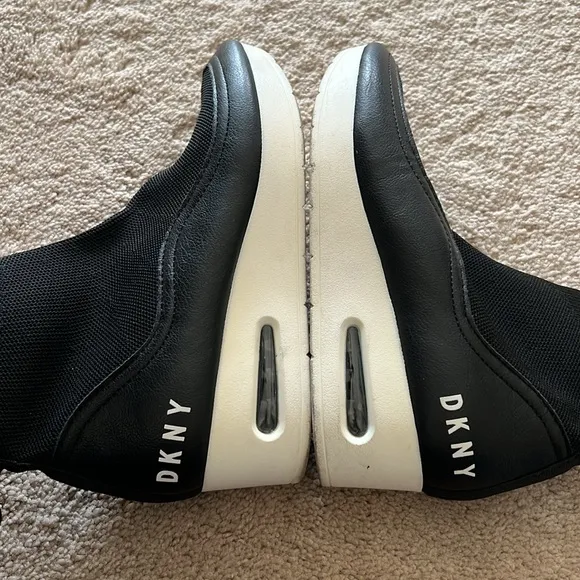 DKNY Trainers Wedge Heel Black Sneakers Size 7