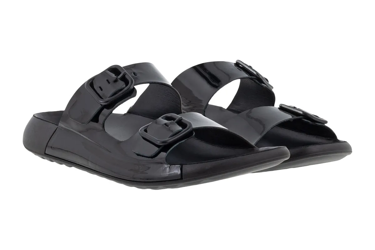Ecco Cozmo Buckle Black Patent Womens