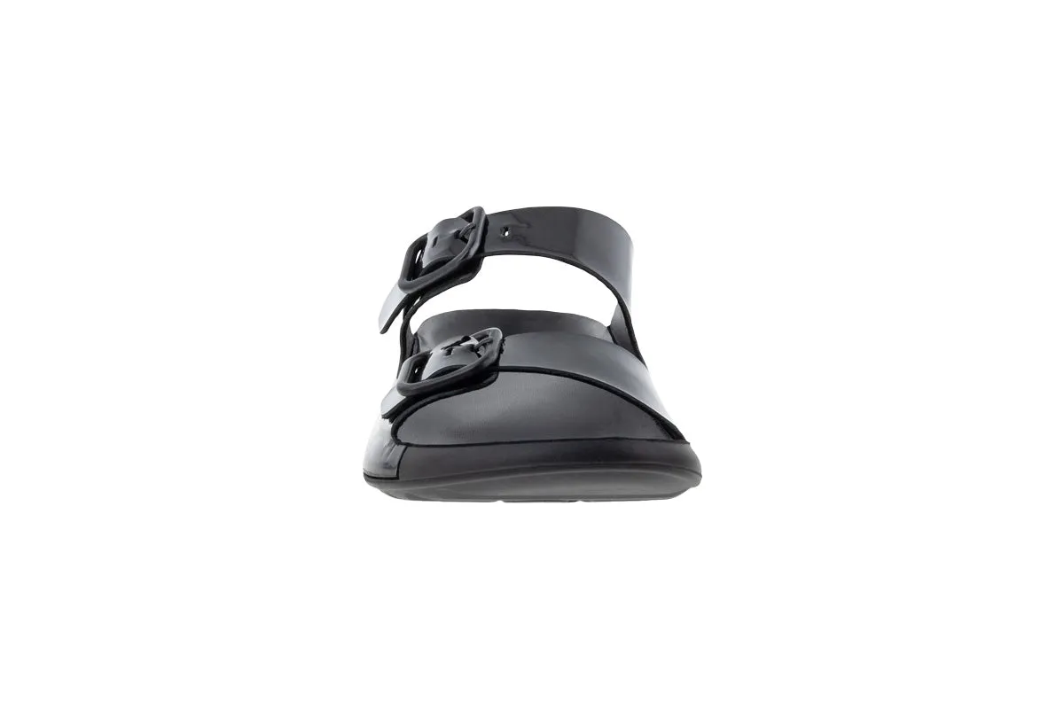 Ecco Cozmo Buckle Black Patent Womens