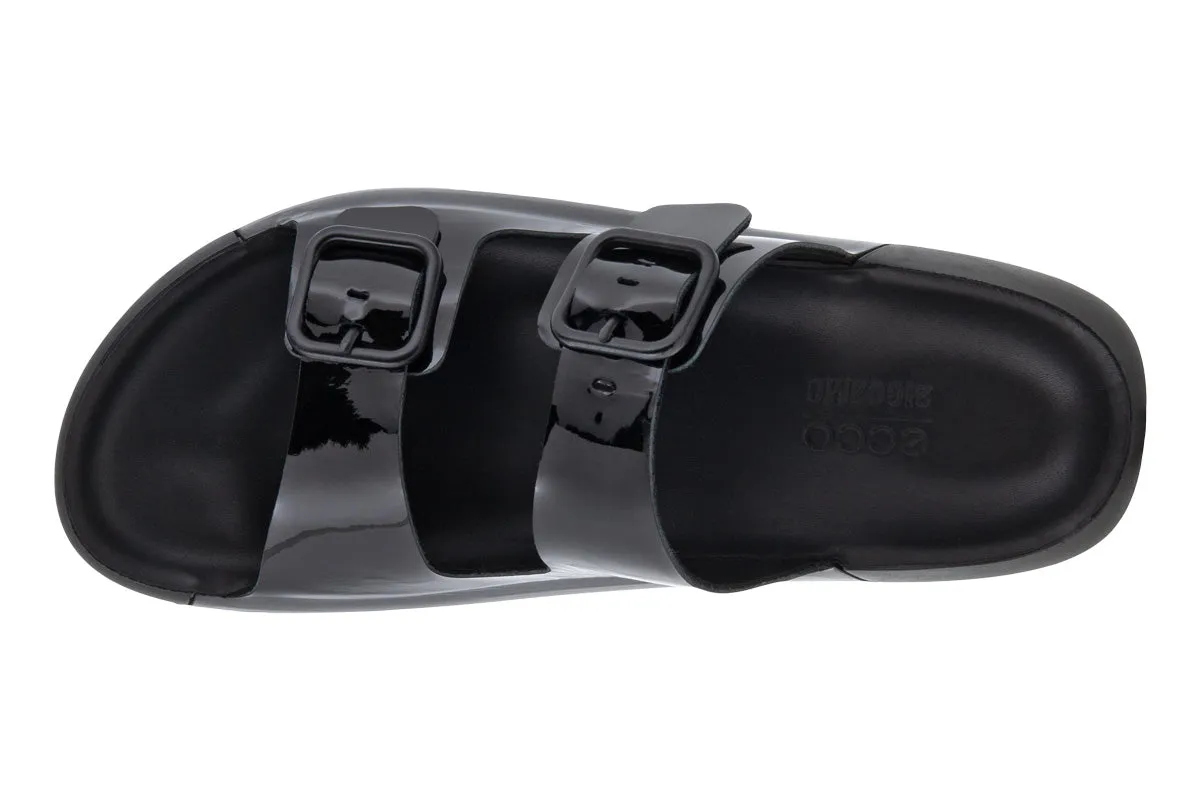 Ecco Cozmo Buckle Black Patent Womens